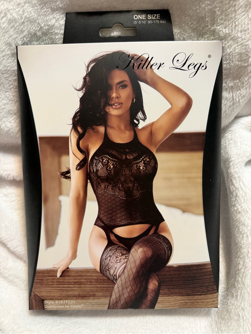 Killer Legs Women's Black Lace Bodystocking